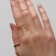 Ring set 5 pieces "perfect fingers" sophistication, white color in black and golden metal