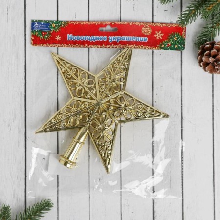 Tip "star" relief pattern, 19x22 cm, gold-1