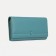 Women's wallet on the button, turquoise color