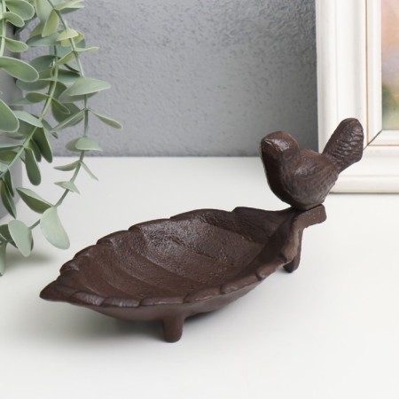 Souvenir cast iron stand "Bird on the sheet" 18x9x8 cm