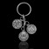 Key keychain, metallic, amulet of "luck" 9 x 2.5 cm