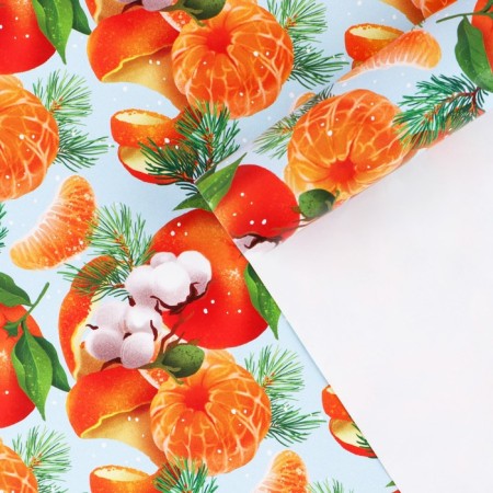 Paper Glossy “Mandarins”, 70 x 100 cm, New Year-1