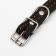 Leather collar on synthetic winterizer, dimensionless, 37 x 1.5 cm, Osh 21-31 cm, black