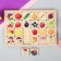 Developing wooden game "Vegetables, fruits, berries, mushrooms"