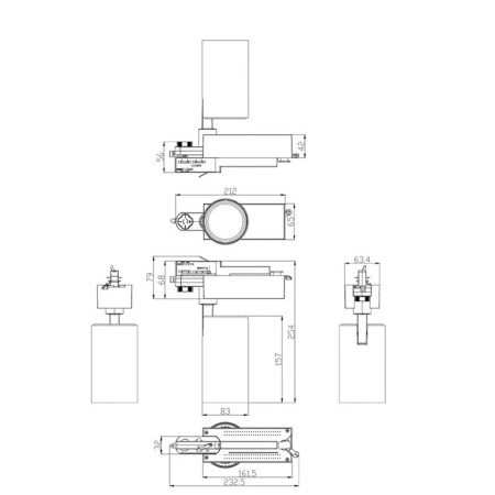 Track lamp three -phase narrow ray 4000k white-2