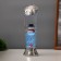 Lava lamp "Snowman" LED 3HAAA, USB silver 6.5x8x23.7cm