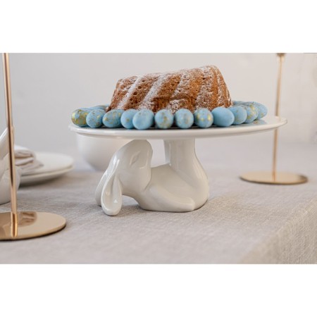 Ceramic stand for the cake "Kroll", 25 × 10 cm, white color-5