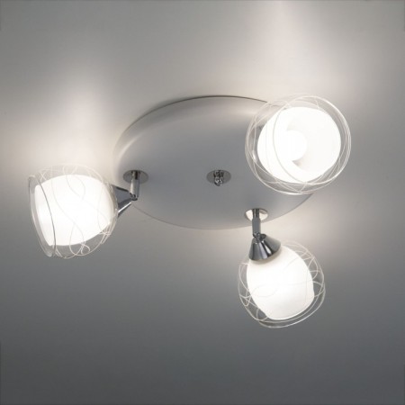 Citilux “Samba” CL158131, 36x36 cm, 3x75W, E27, black and white color-7