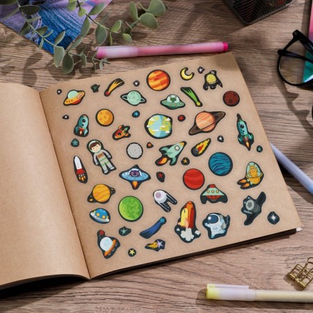 Stickers children's paper "Space Travel", 11 x 16 cm-2
