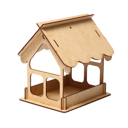 DIM DIM CHDF feeder from the HDF for birds, 21 × 18 × 21 cm, Greengo-9