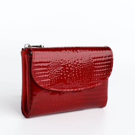 Women's wallet on magnet, red color