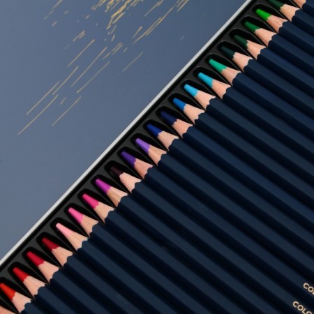 Family pencils 36 colors, Finenolo, 3.8 mm, hexagonal, in a metal pencil case-3