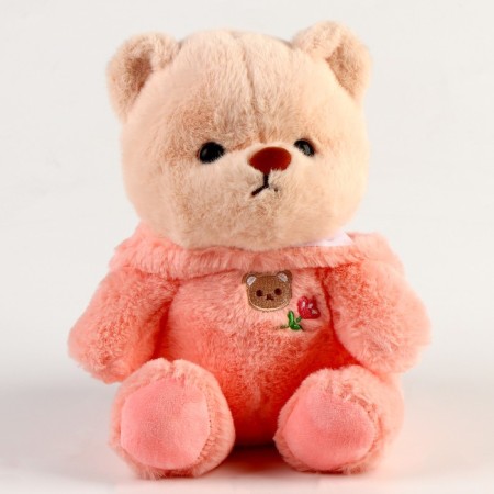 Soft toy "Bear" in a suit, 23 cm, pink color