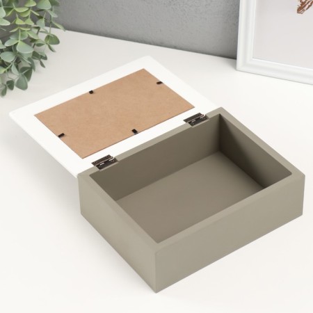 Casket wood with a photo frame 10x15 cm "Classic" 20x15x7.5 cm-2