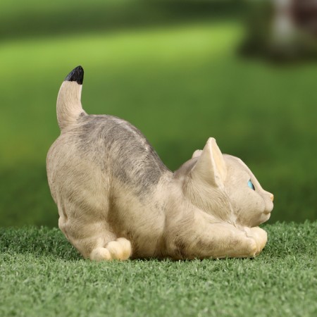 Garden figure "Kitten on the hunt" 8x15x11cm mix-3