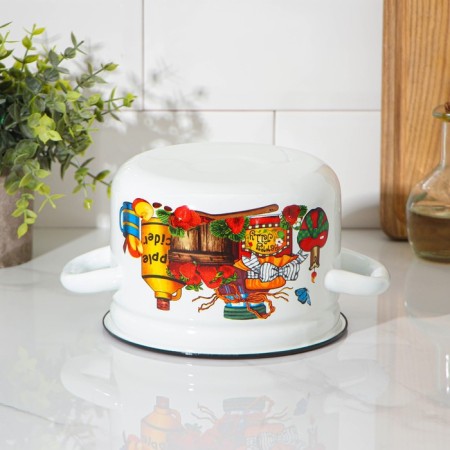 Pan, 2 l, metal lid, induction, dree mix, white color-2
