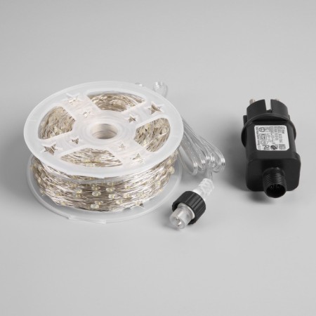 Garland "thread" 200 m Rosa, IP44, silver thread, 2000 LED, glow warm white, 36 V-2