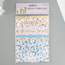 A set of fabric self -adhesive for creativity (UP. 10 pcs.) 15x10 cm, assorted