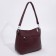 Cross-Bodi bag with zipper, burgundy color