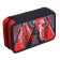 Penal 3 sections, 110 x 190 mm, Hatber red car, laminated cardboard, black/red