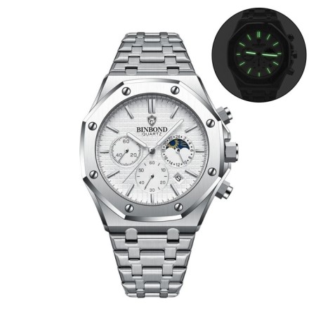 Men's wrist watches, d-4.4 cm, strap L-26 cm, 3 atm, luminous