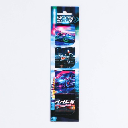 Magnetic bookmarks in a postcard, 4 pcs "Machine"-6