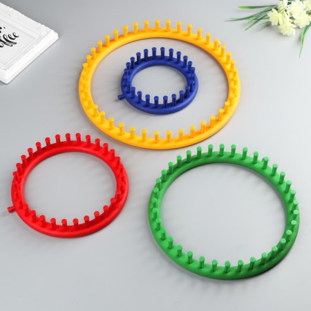 A set of knitting devices 4 pcs hook and needle in the kit D = 14 cm, 19 cm, 24 cm, 30 cm-2