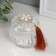 Casket Glass "Pearl of Pearl" with a brush 7x7x7 cm