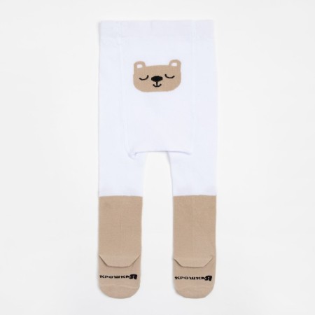 Pantyhose crumb I am "Bear", white/beige, height 86-92 cm-3