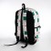 Youth backpack from textiles, 3 pockets, milk/green color