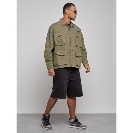 Jeaning jacket men's, size 48, khaki color-2
