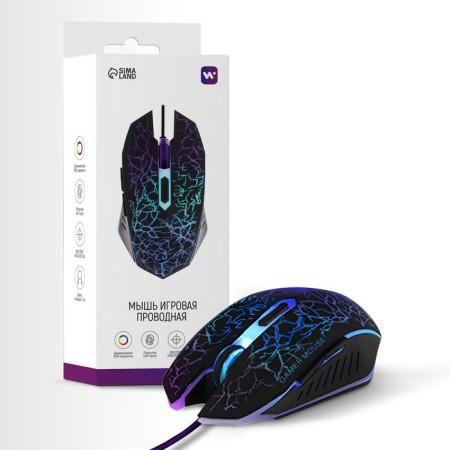 Windigo MB-2.4 mouse, game, optical, backlight, Soft-Touch coating, 1.3 m