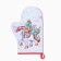 Set of kitchen. "Dragon and unicorn": mittens 20x28 cm, severity 17x17 cm, 35% HL, 65% PE, VATI