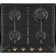 Hon surface MBS PG-607BL, gas, 4 burners, mechanical. UPR.-e, black-gold