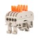 Terminal of QMS 222-424D passing 4-pole, with a mount on a DIN-rack (0.08-4 mm²), gray (4 pcs./Union)