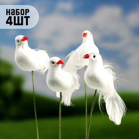 Plug "pair of pigeons" 5x4x11cm, set 4pcs