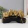 Polystone souvenir "Four golden birds on the branches" 22x6x13 cm
