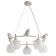 Gemelli chandelier, 5x60W E27, white-golden color