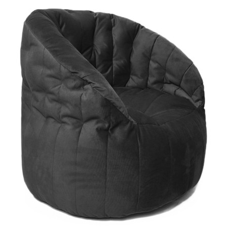 Chelsea chair, size 85x85 cm, velor fabric, black color-1