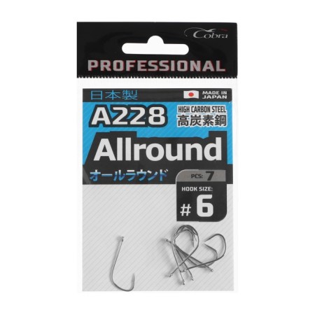 Hooks Cobra Pro AIIROUND, series A228, No. 06, 7 pcs.