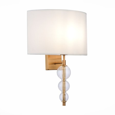 Wall lamp EVOLUCE. Sle105711-01. Ramer. 1x40 W, E14, 28x39 cm, brass color, transparent