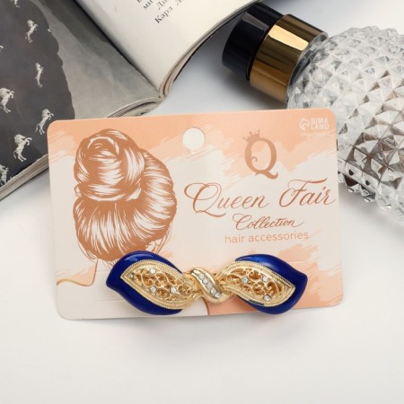 Hair hairpin "Versalya" 6.5 cm, gold-2