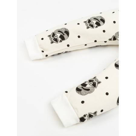 Kit: sweatshirt and pants crumb I am “raccoons”, white color, height 86-92 cm-13