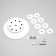 Set for the Pauk-8 lamp White 20x20x4cm
