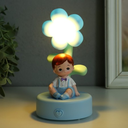 Souvenir Polystone Light "Baby/Baby at the Flower" MIX 14.5*8*8cm-5