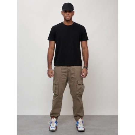Cargo jeans men, size 44, beige color-8