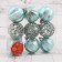 Set of balls plastic D-6 cm, 9 pcs "openwork overflows" green