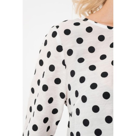 Female blouse, size 42, white-black color-1