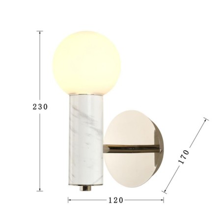 Wall lamp Fest 120 mm, 170 mm, 170 mm, G9LED 5W-2