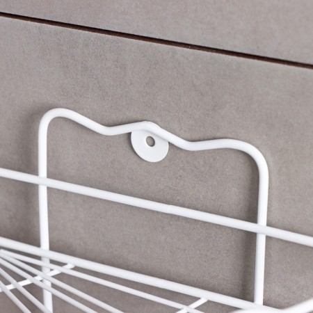 Bathroom shelf is an angular 3-tier “wave”, 24 × 24 × 64 cm, white color-4